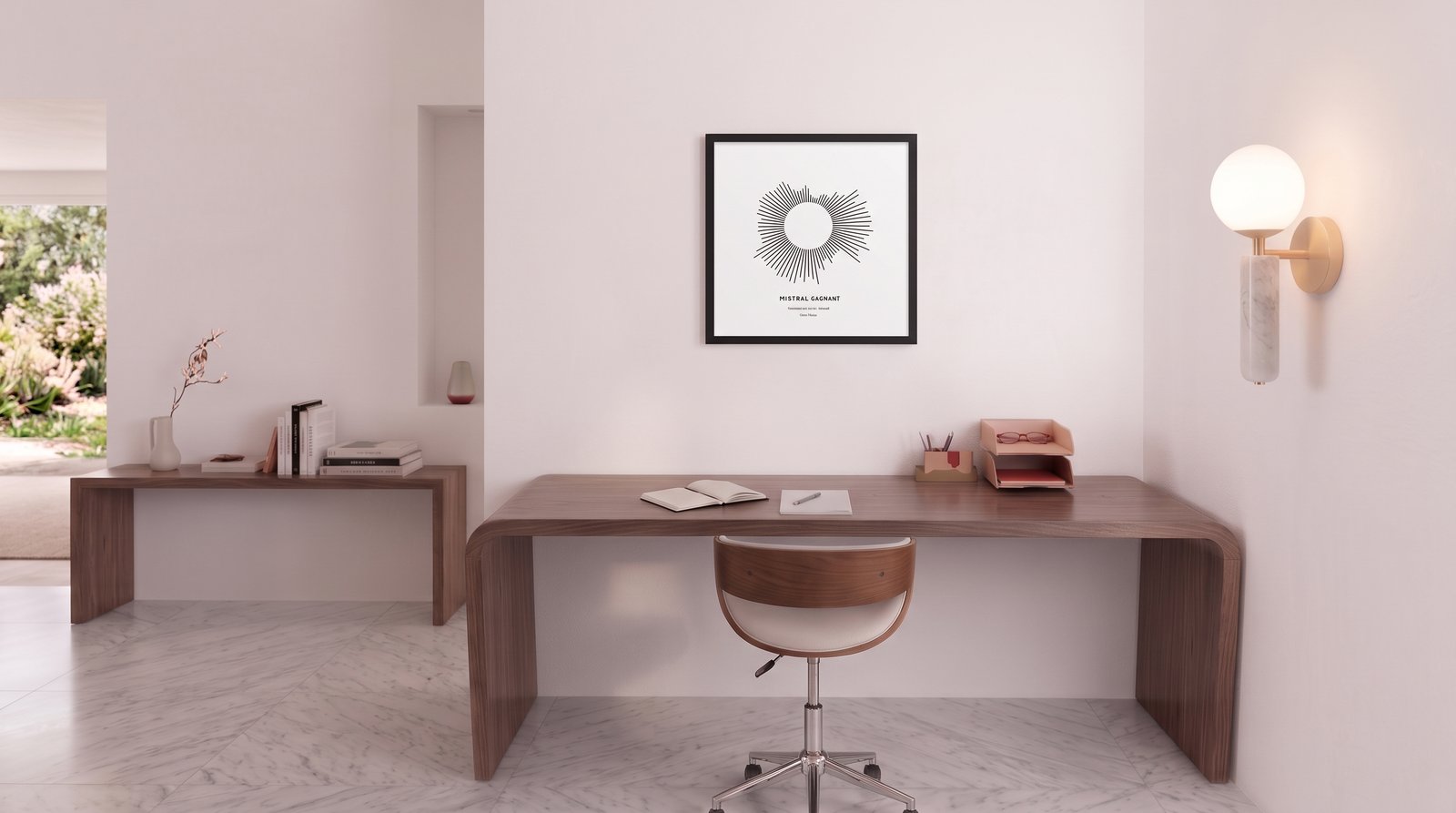 Affiche d'art minimaliste encadrée